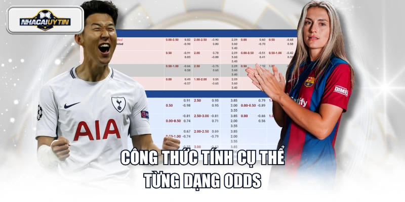 Công thức tính cụ thể từng dạng Odds