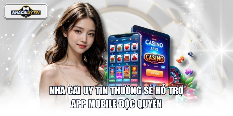 Nhà cái uy tín thường sẽ hỗ trợ app mobile độc quyền